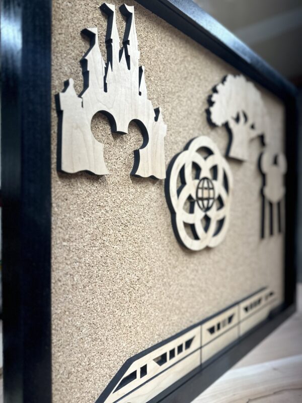 Disney Inspired Park Icon and Monorail Shadowbox - Image 2