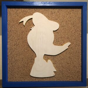 Disney Inspired Pin Display Shadowbox (Donald Duck -reverse), Corkboard, Cork Display