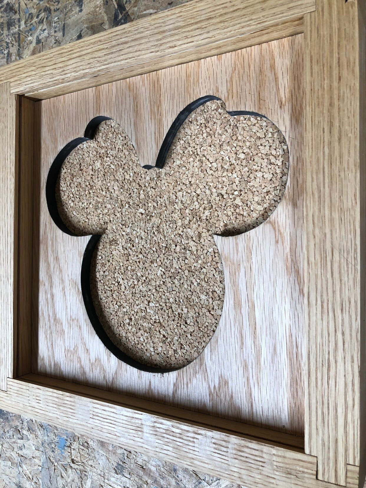 Disney Inspired Pin Display Shadowbox (Minnie Mouse), Corkboard, Cork Display