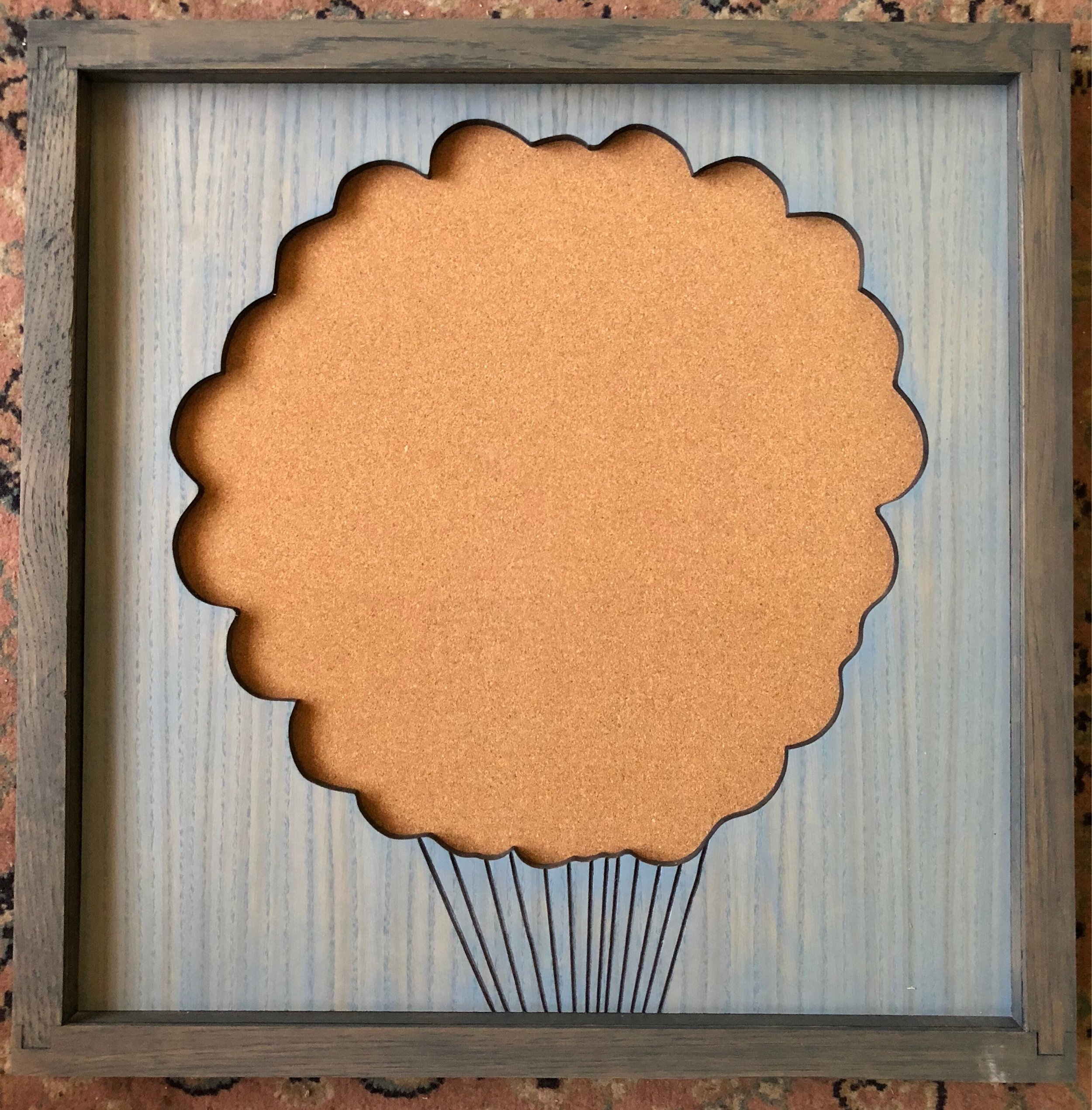 Disney Inspired Pin Display Shadowbox (UP House with Balloons), Corkboard, Cork Display