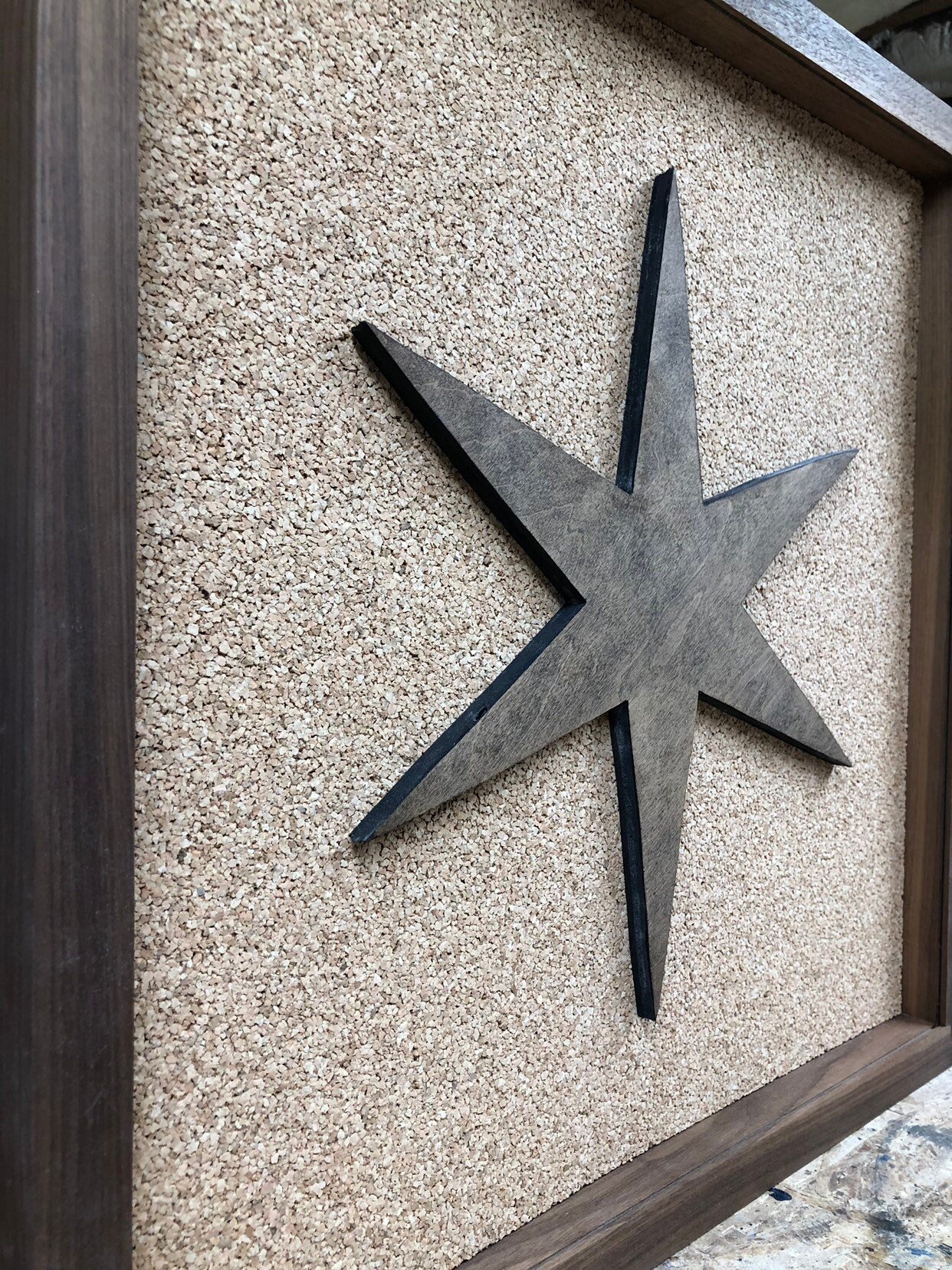 Six Point Star Pin Display Shadowbox (Adventures by Disney), Corkboard, Cork Display