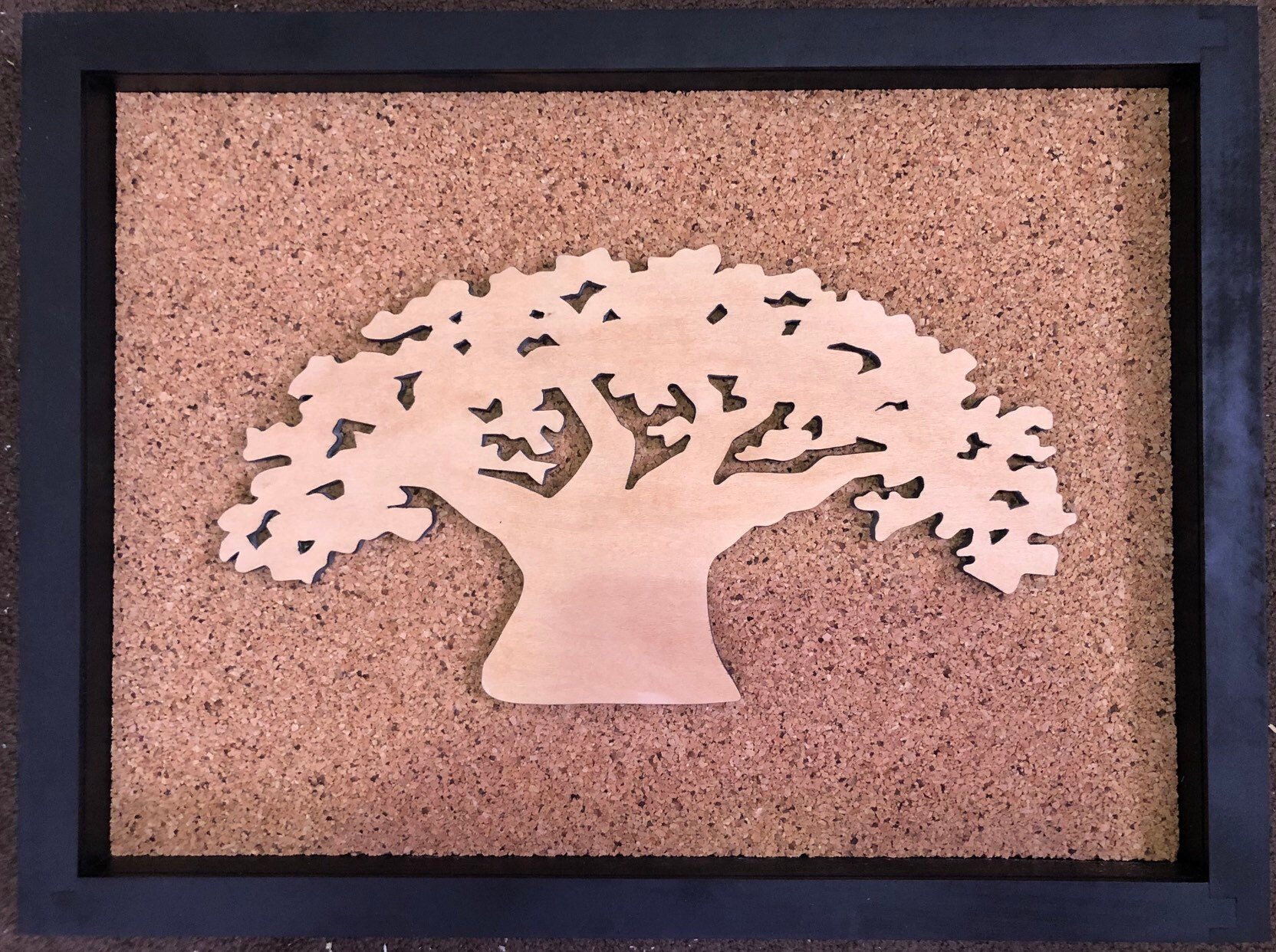 Disney Inspired Pin Display Shadowbox(Tree of Life), Corkboard, Cork Display