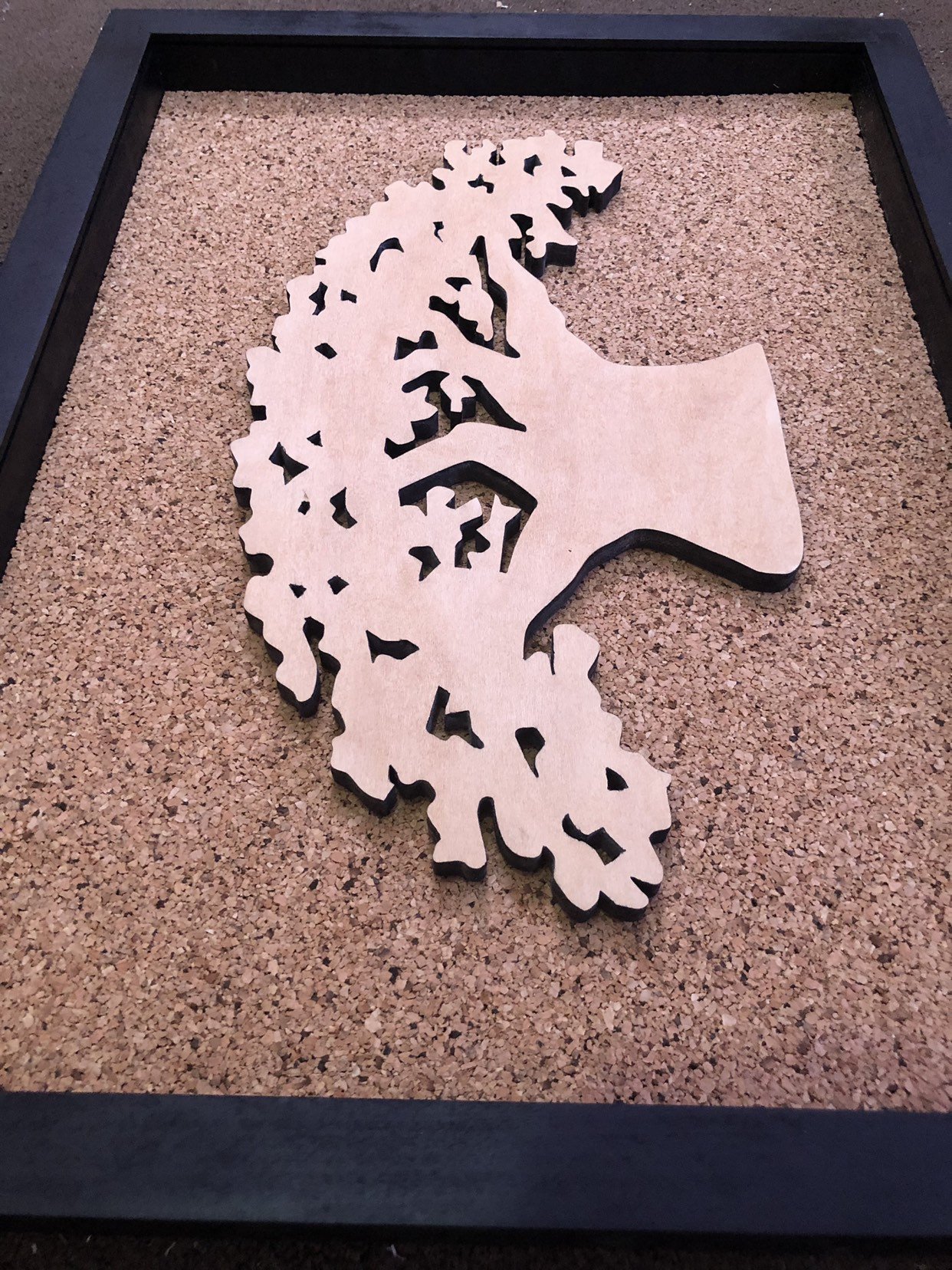 Disney Inspired Pin Display Shadowbox(Tree of Life), Corkboard, Cork Display