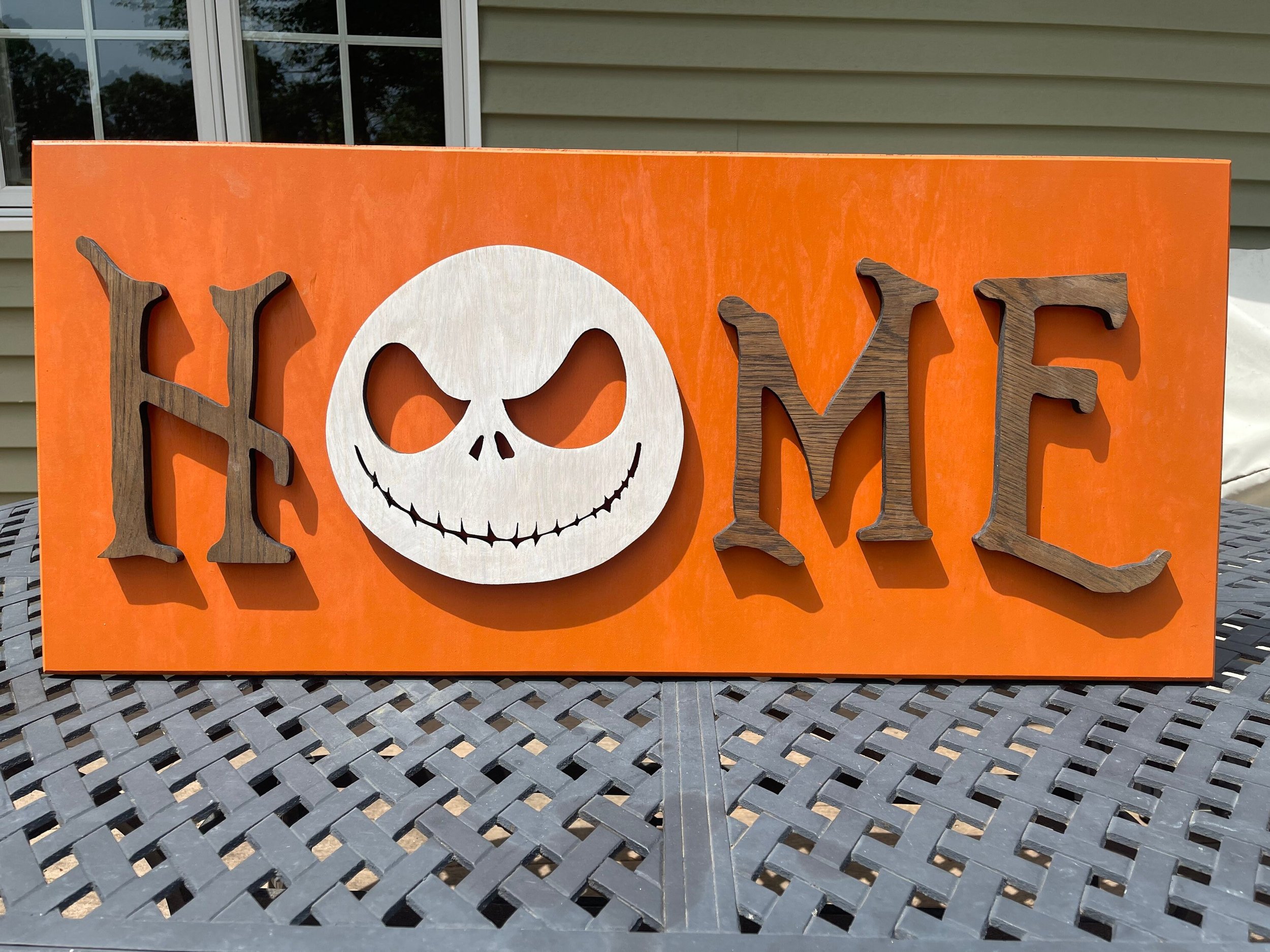 Disney Inspired Nightmare Before Christmas “HOME” sign, Jack Skellington