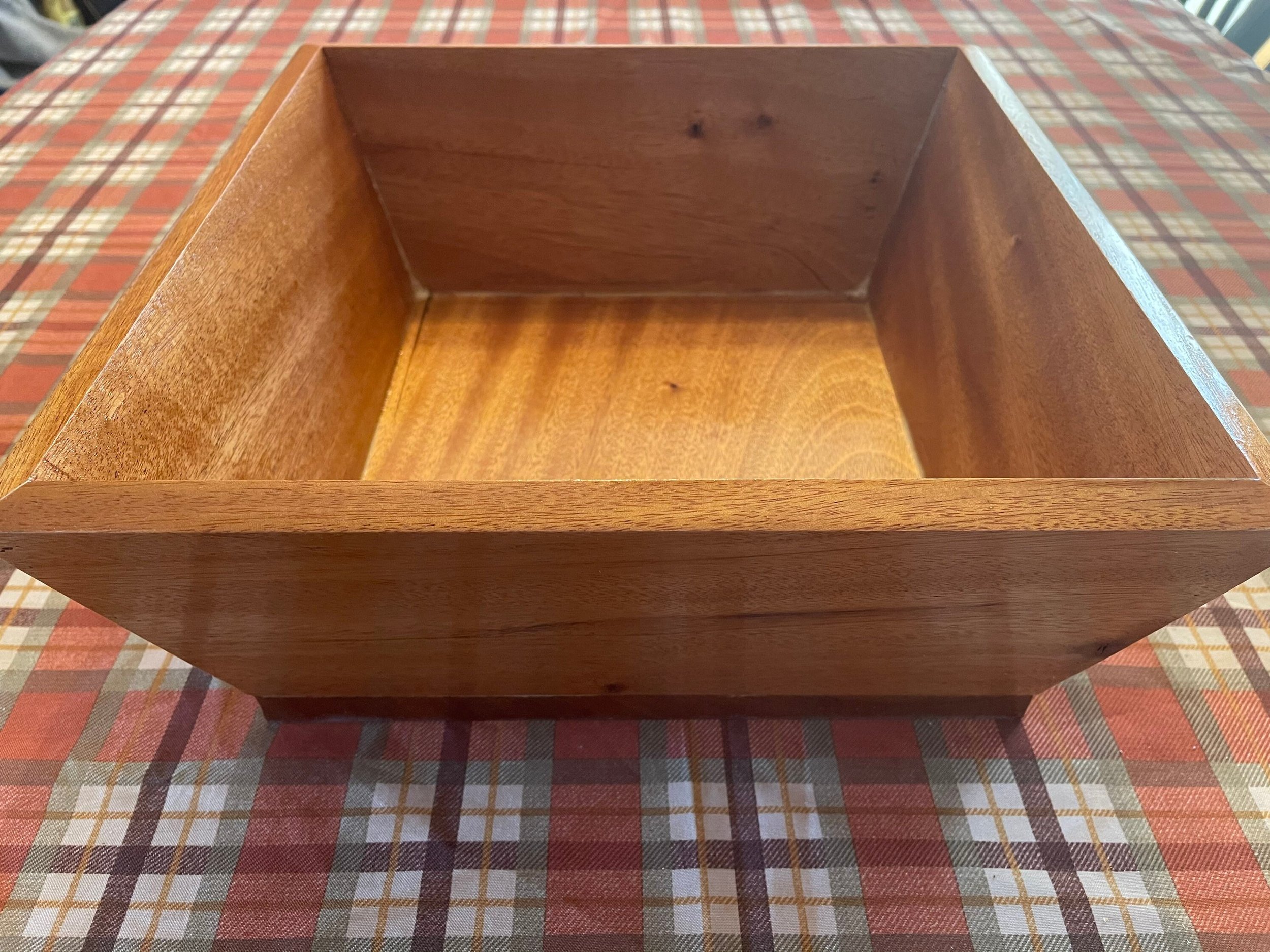 Solid Wood Square Bowl
