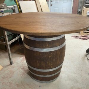 Bourbon Barrel Round Table, dining room, kitchen, bar