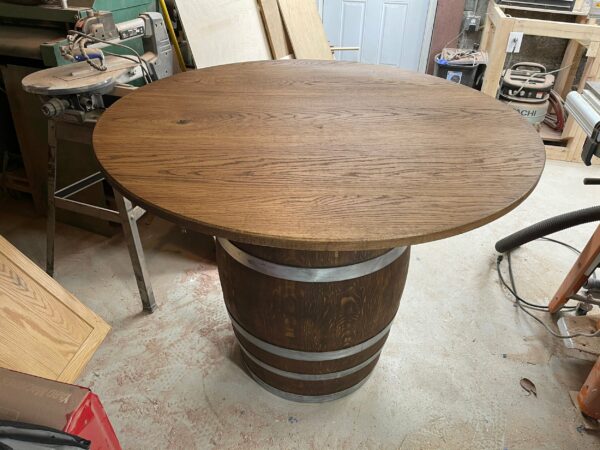 Bourbon Barrel Round Table, dining room, kitchen, bar