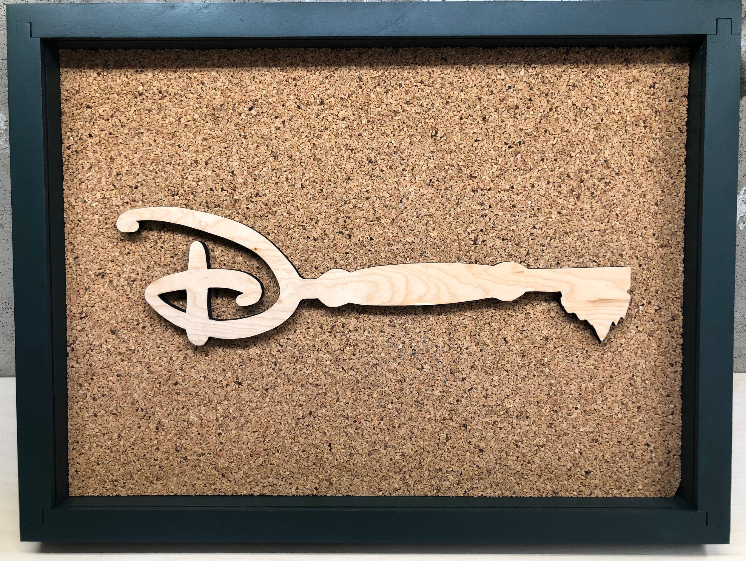 Disney Inspired Pin Display Shadowbox (Disney Store Key Pin), Corkboard, Cork Display