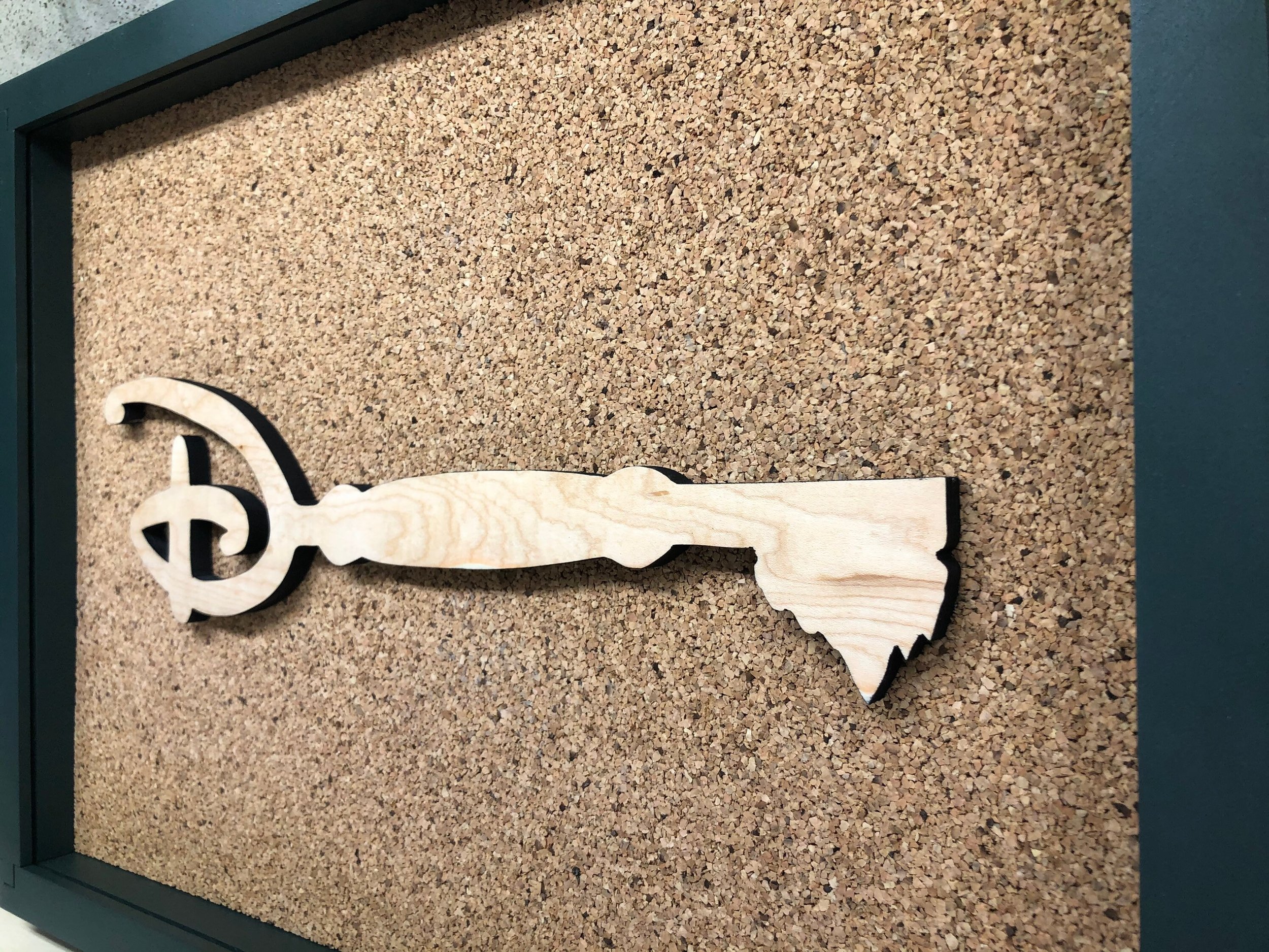 Disney Inspired Pin Display Shadowbox (Disney Store Key Pin), Corkboard, Cork Display