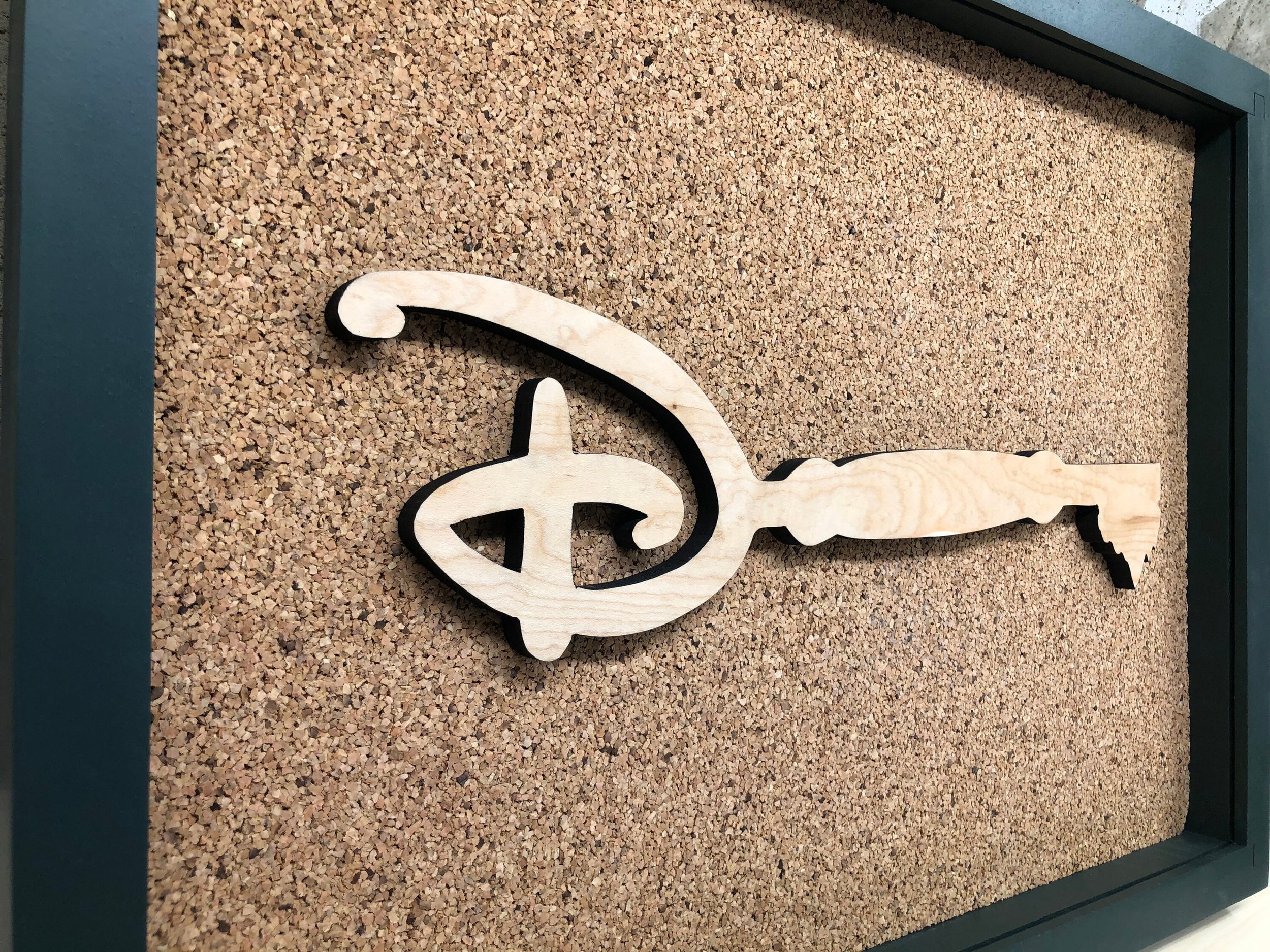 Disney Inspired Pin Display Shadowbox (Disney Store Key Pin), Corkboard, Cork Display