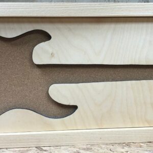 Electric Guitar Pin Display Shadowbox, Corkboard, Cork Display