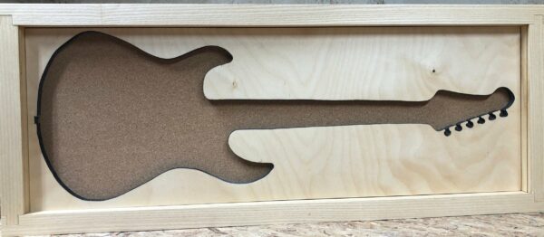 Electric Guitar Pin Display Shadowbox, Corkboard, Cork Display