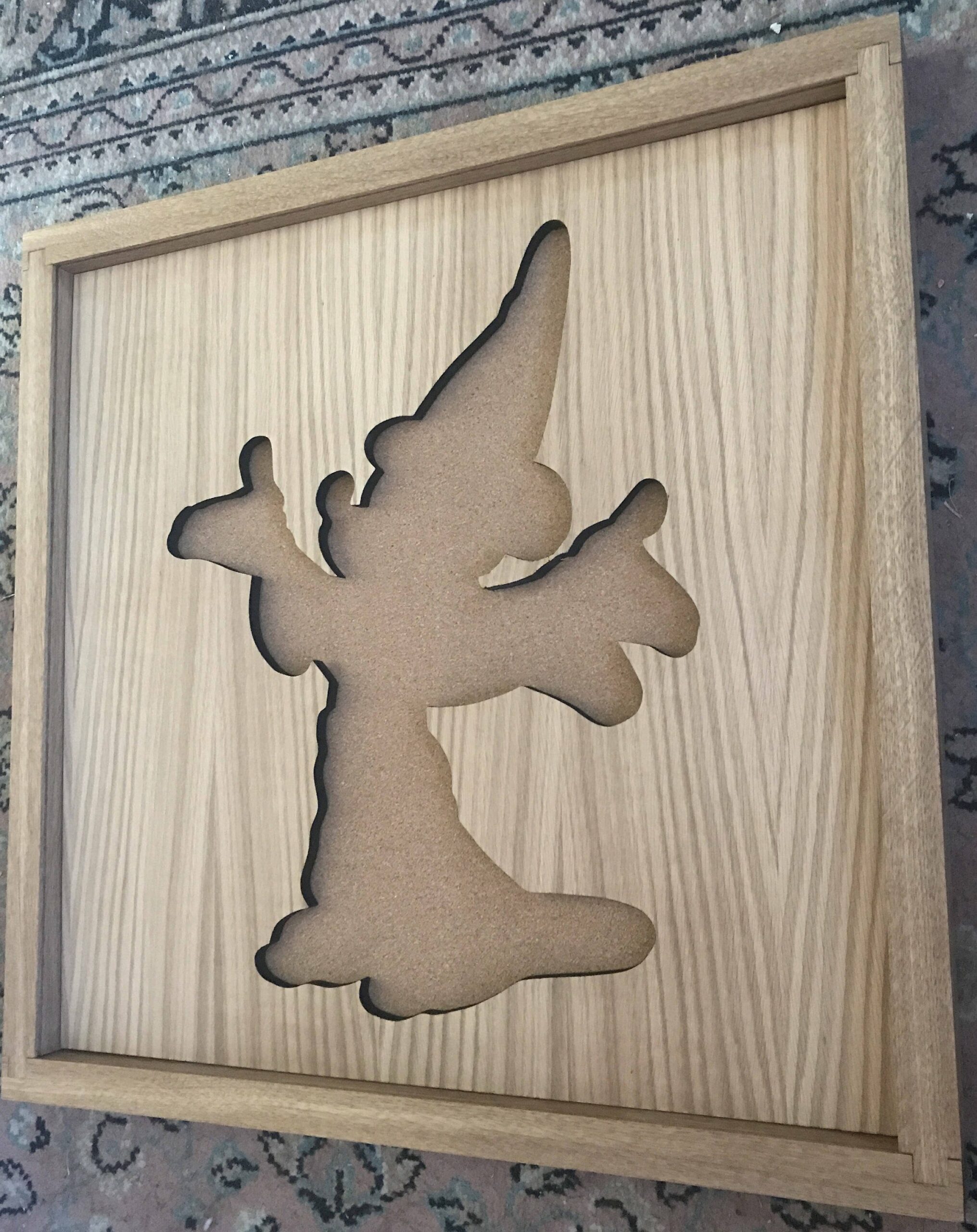 Disney Inspired Pin Display Shadowbox (Sorcerer Mickey), Corkboard, Cork Display