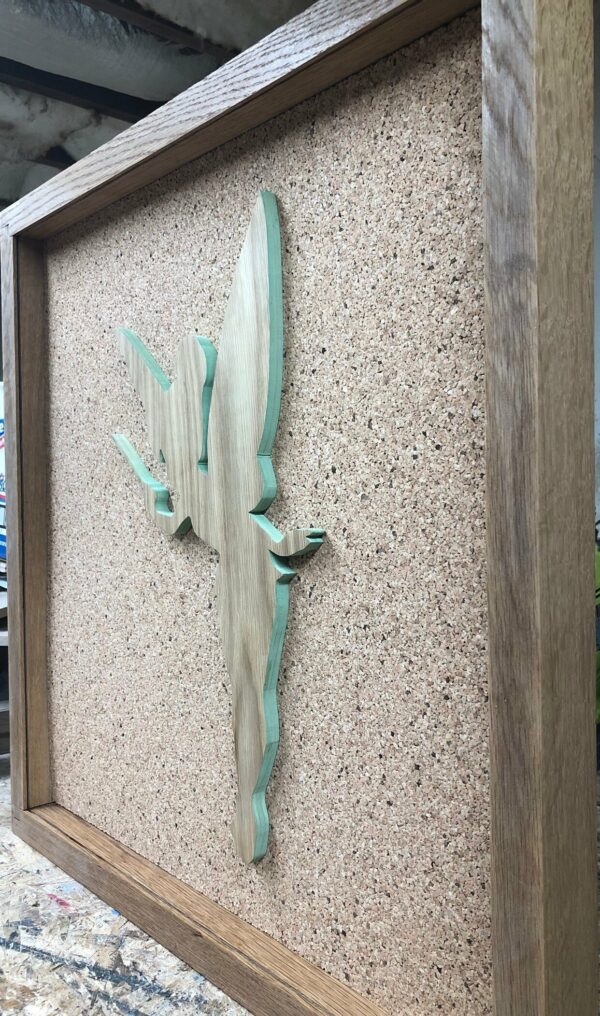 Disney Inspired Pin Display Shadowbox (Tinkerbell reverse), Corkboard, Cork Display