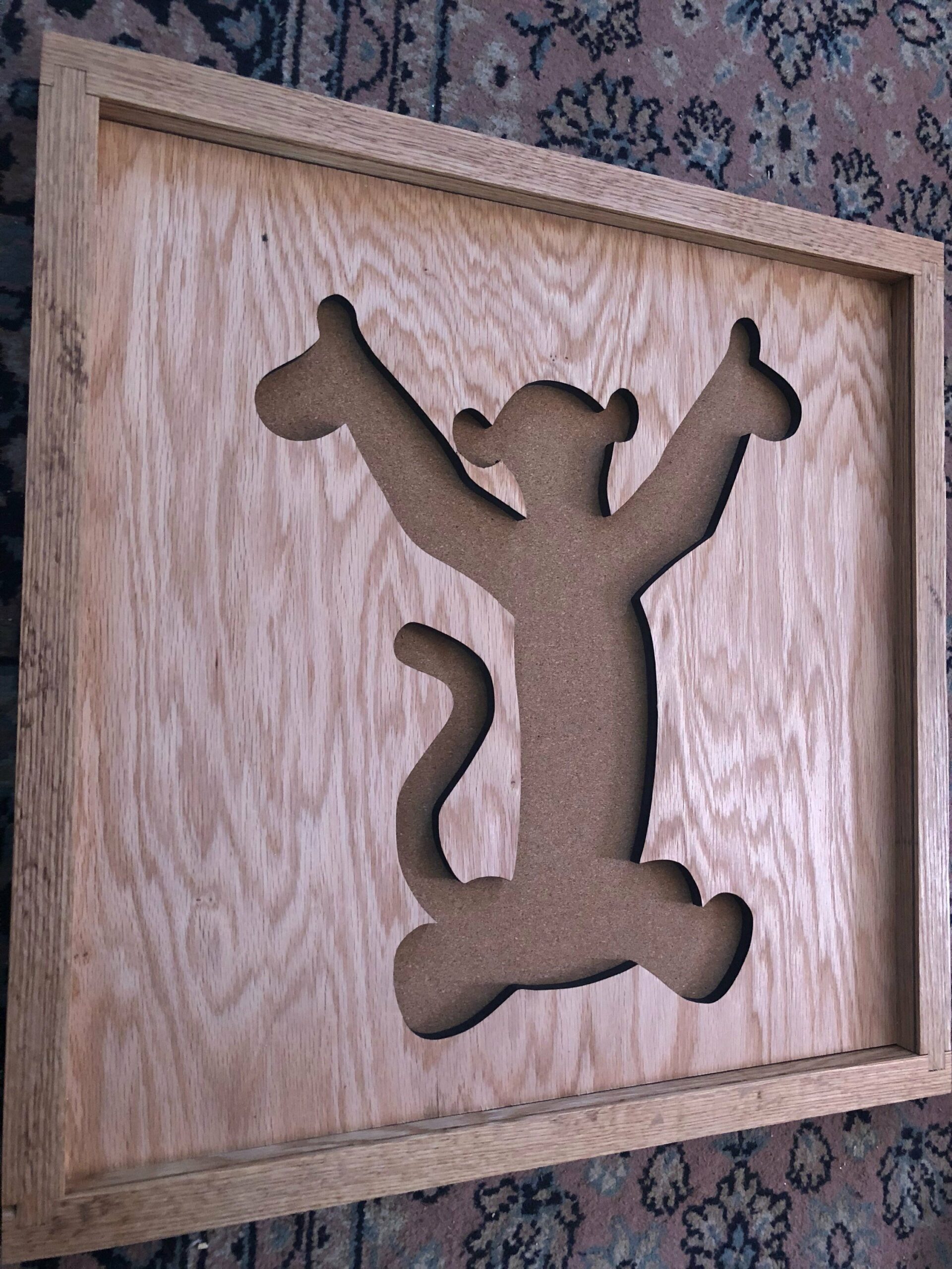 Disney Inspired Pin Display Shadowbox (Tigger), Corkboard, Cork Display