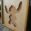 Disney Inspired Pin Display Shadowbox (Stitch - 1), Corkboard, Cork Display