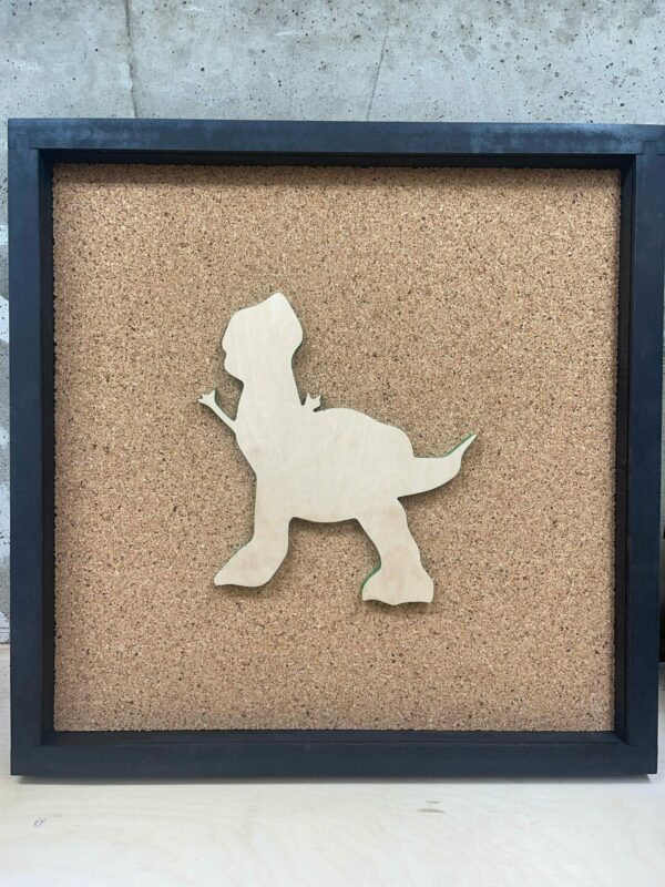 Disney Inspired Pin Display Shadowbox (Toy Story Rex), Corkboard, Cork Display