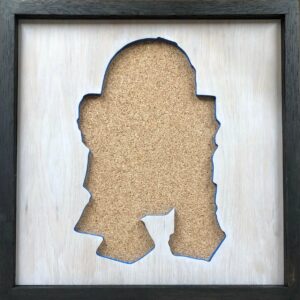 Disney Inspired Star Wars Pin Display Shadowbox (R2-D2), Corkboard, Cork Display