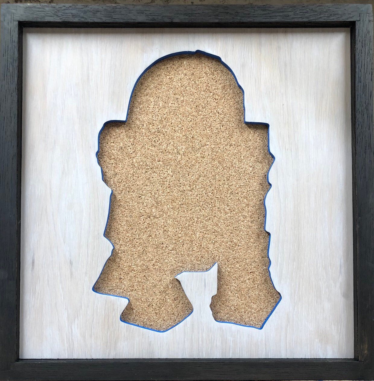 Disney Inspired Star Wars Pin Display Shadowbox (R2-D2), Corkboard, Cork Display