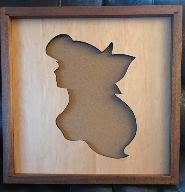 Disney Inspired Pin Display Shadowbox (Little Mermaid Ariel), Corkboard, Cork Display