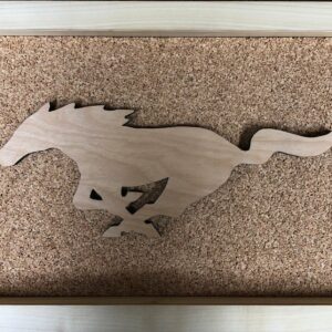 Ford Mustang Inspired Display Shadowbox, Corkboard, Cork Display