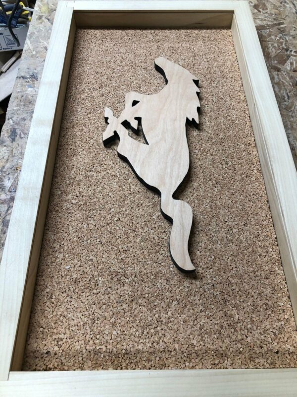 Ford Mustang Inspired Display Shadowbox, Corkboard, Cork Display