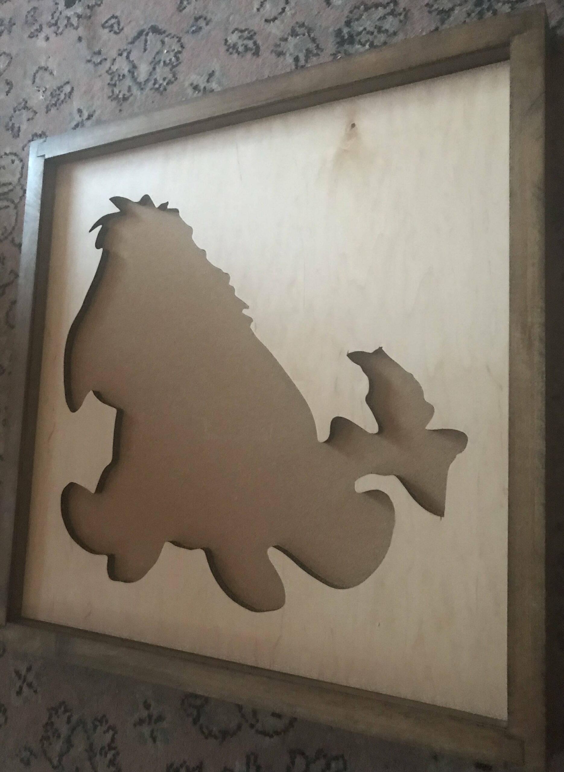 Disney Inspired Pin Display Shadowbox (Eeyore), Corkboard, Cork Display