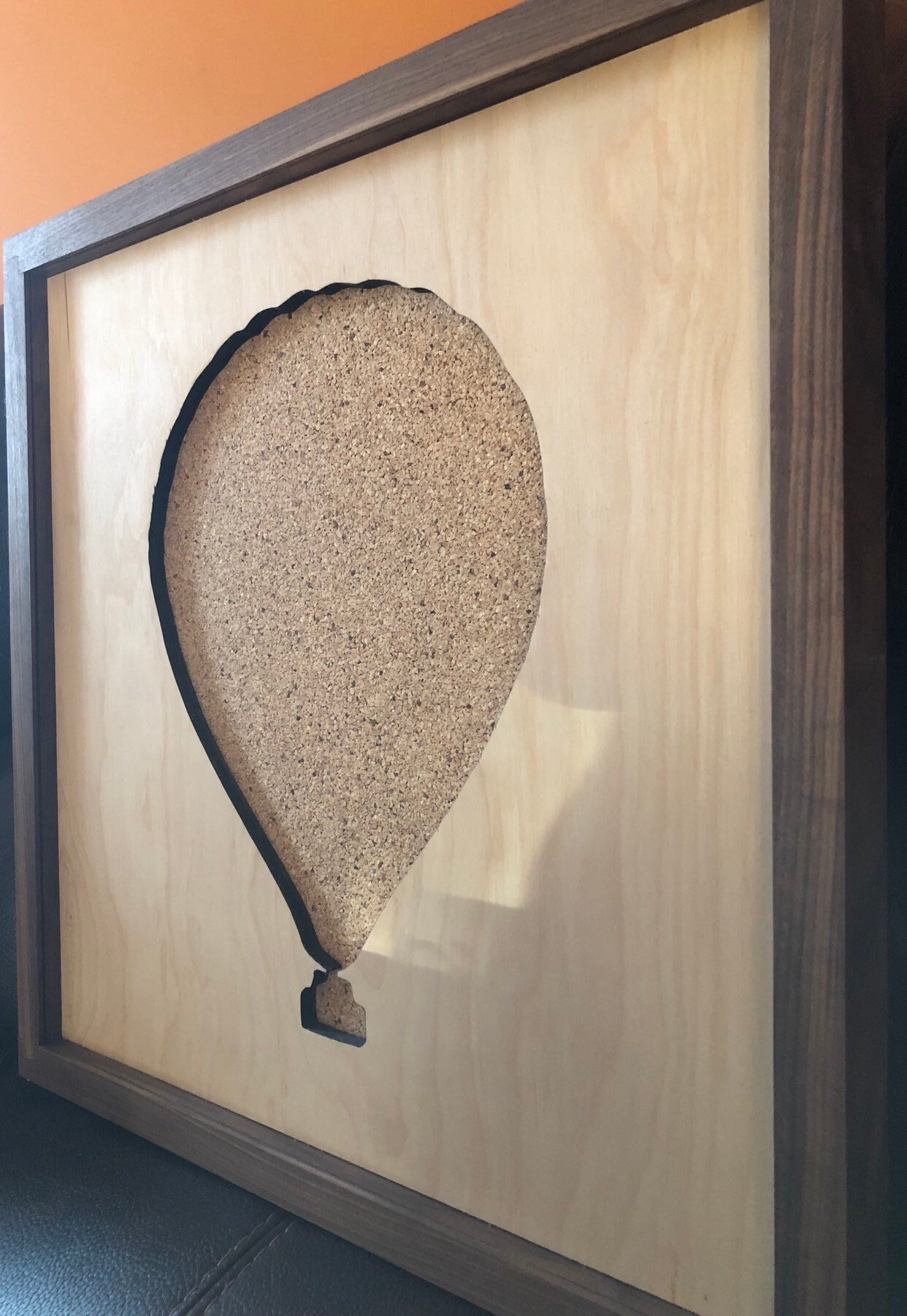 Hot Air Balloon Pin Display Shadowbox, Corkboard, Cork Display