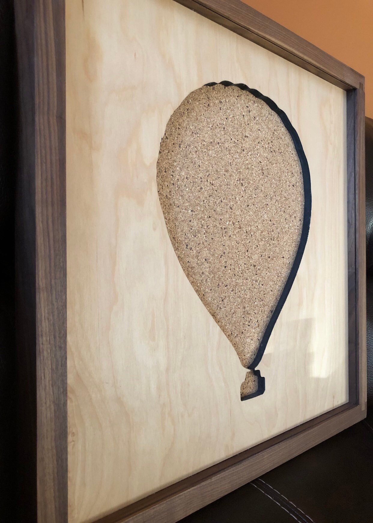 Hot Air Balloon Pin Display Shadowbox, Corkboard, Cork Display