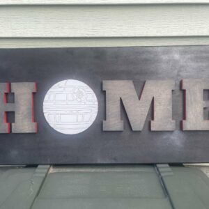 Disney Inspired Star Wars HOME sign, Death Star, wood sign