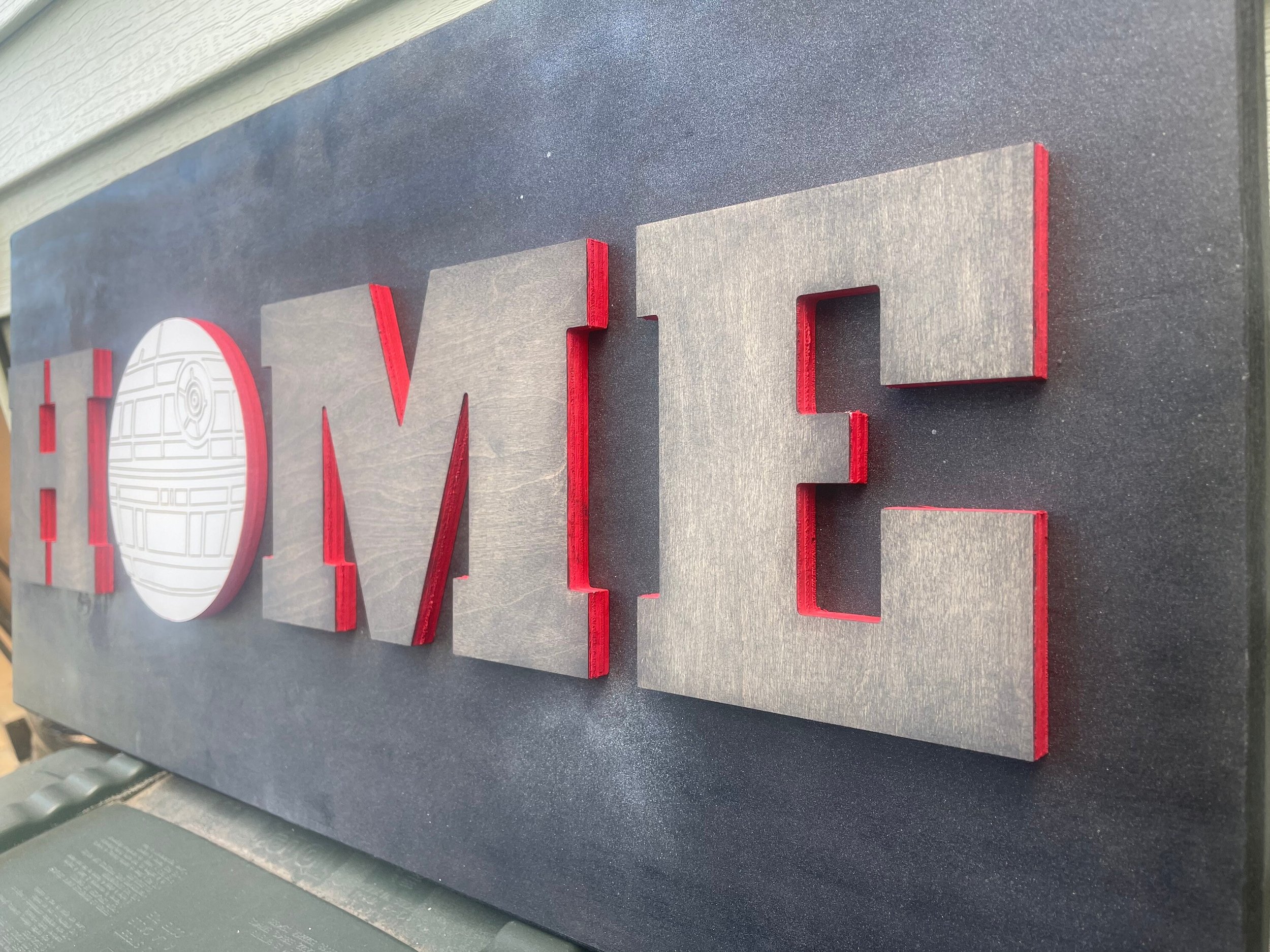 Disney Inspired Star Wars HOME sign, Death Star, wood sign