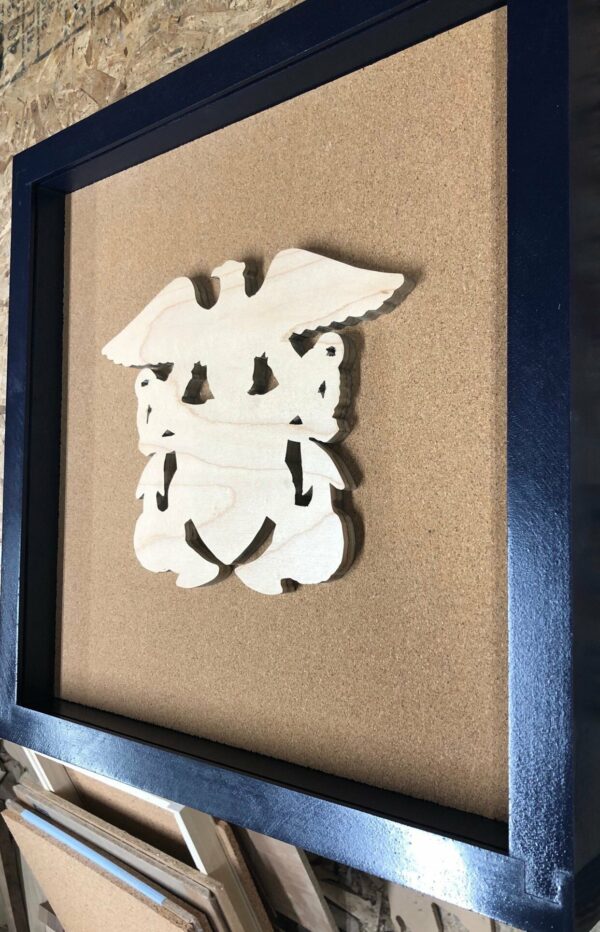 United States Navy Display Shadowbox (Official Crafter of the Navy; License #HOB-NTLPO-SHADBOX01), Corkboard, Cork Display, medal display