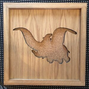 Disney Inspired Pin Display Shadowbox (Dumbo), Corkboard, Cork Display