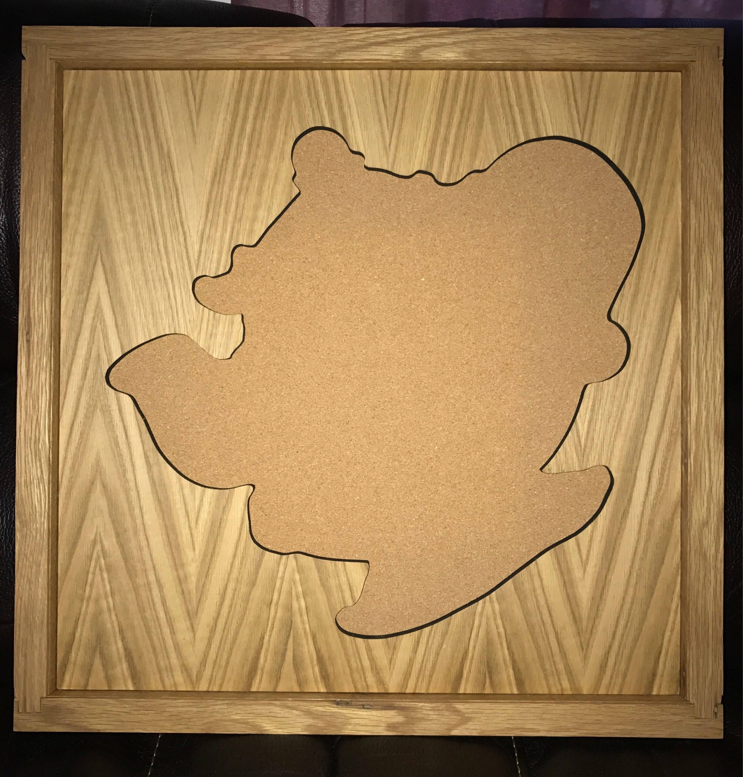 Disney Inspired Pin Display Shadowbox (Mrs. Potts and Chip), Corkboard, Cork Display