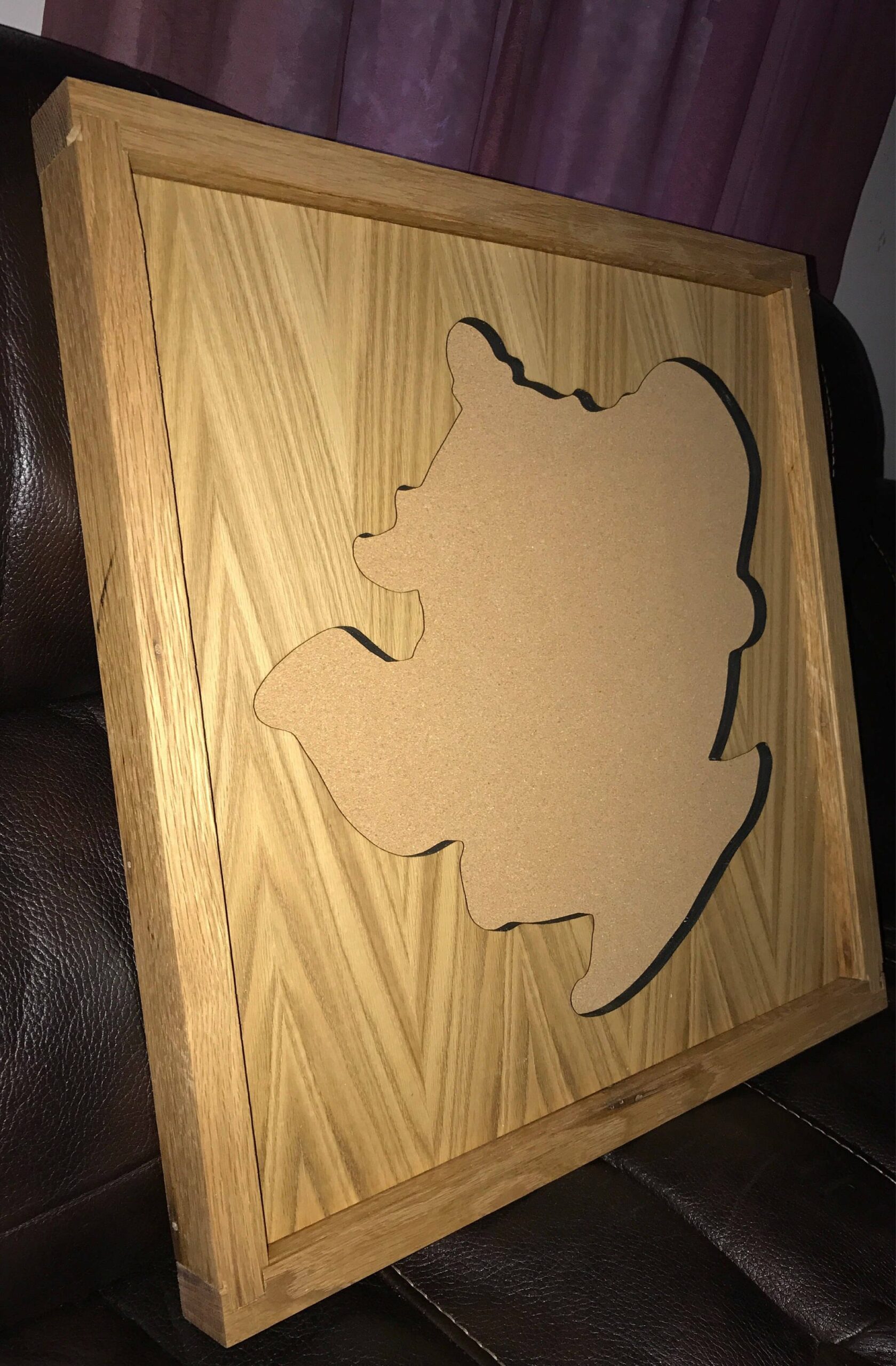 Disney Inspired Pin Display Shadowbox (Mrs. Potts and Chip), Corkboard, Cork Display