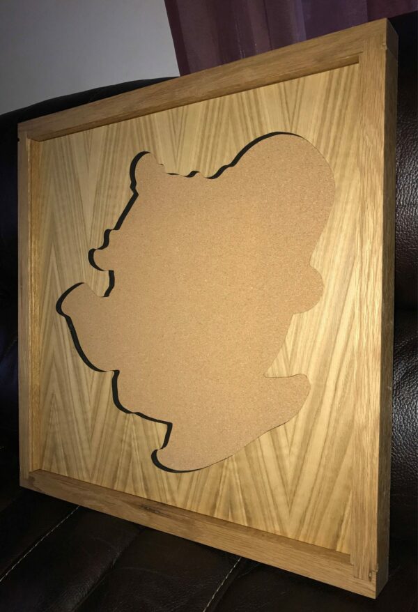 Disney Inspired Pin Display Shadowbox (Mrs. Potts and Chip), Corkboard, Cork Display