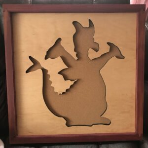 Disney Inspired Pin Display Shadowbox (Figment), Corkboard, Cork Display