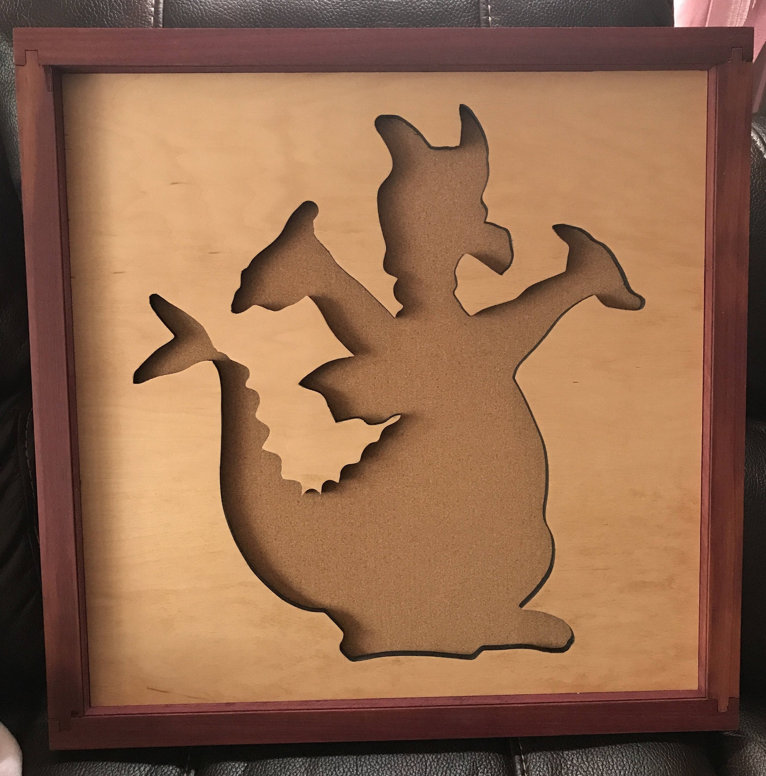 Disney Inspired Pin Display Shadowbox (Figment), Corkboard, Cork Display