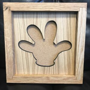 Disney Inspired Pin Display Shadowbox (Mickey Glove), Corkboard, Cork Display