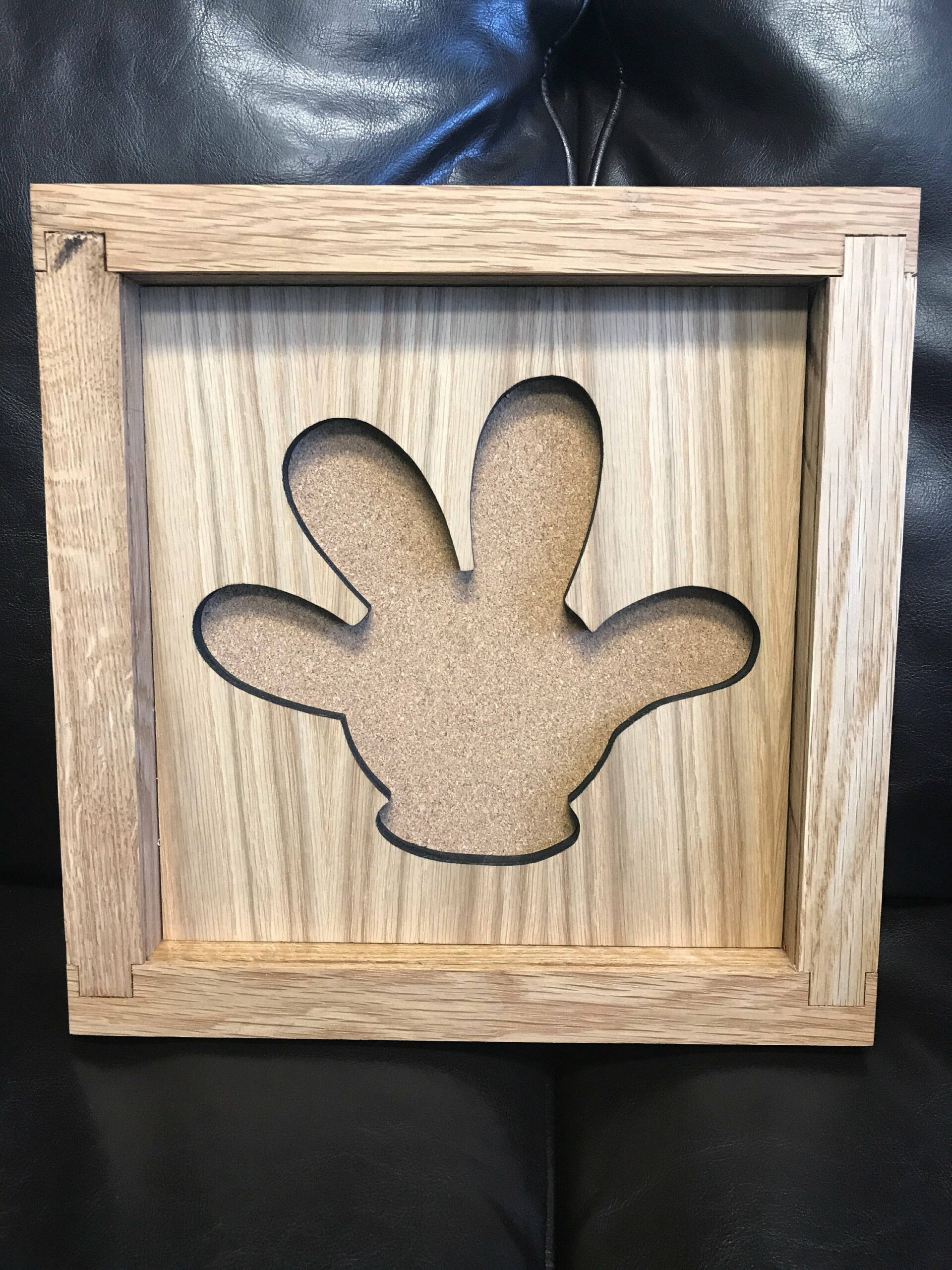Disney Inspired Pin Display Shadowbox (Mickey Glove), Corkboard, Cork Display