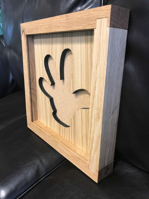 Disney Inspired Pin Display Shadowbox (Mickey Glove), Corkboard, Cork Display