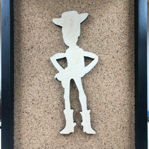 Disney Pixar Inspired Pin Display Shadowbox (Sheriff Woody), Corkboard, Cork Display