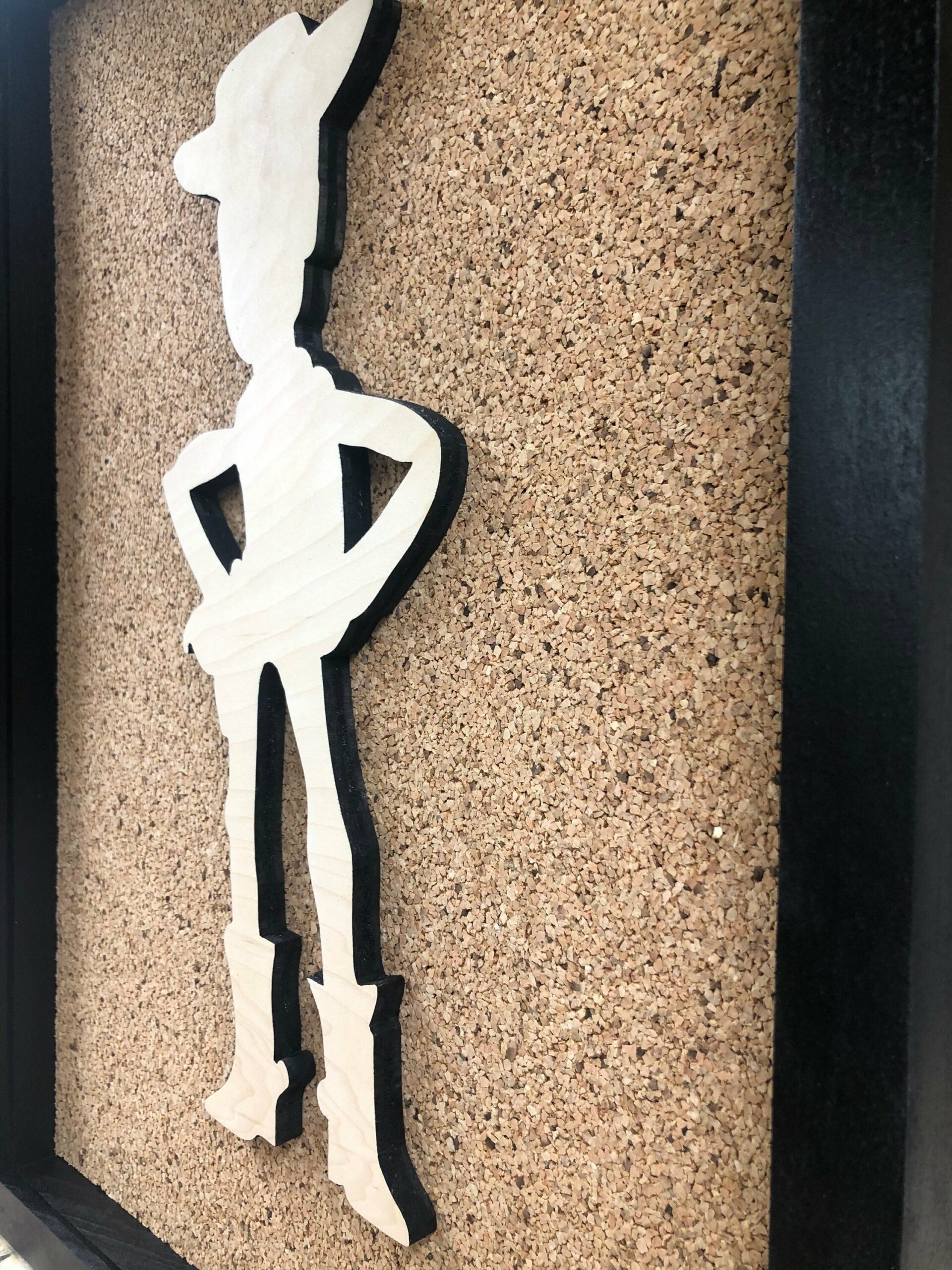 Disney Pixar Inspired Pin Display Shadowbox (Sheriff Woody), Corkboard, Cork Display