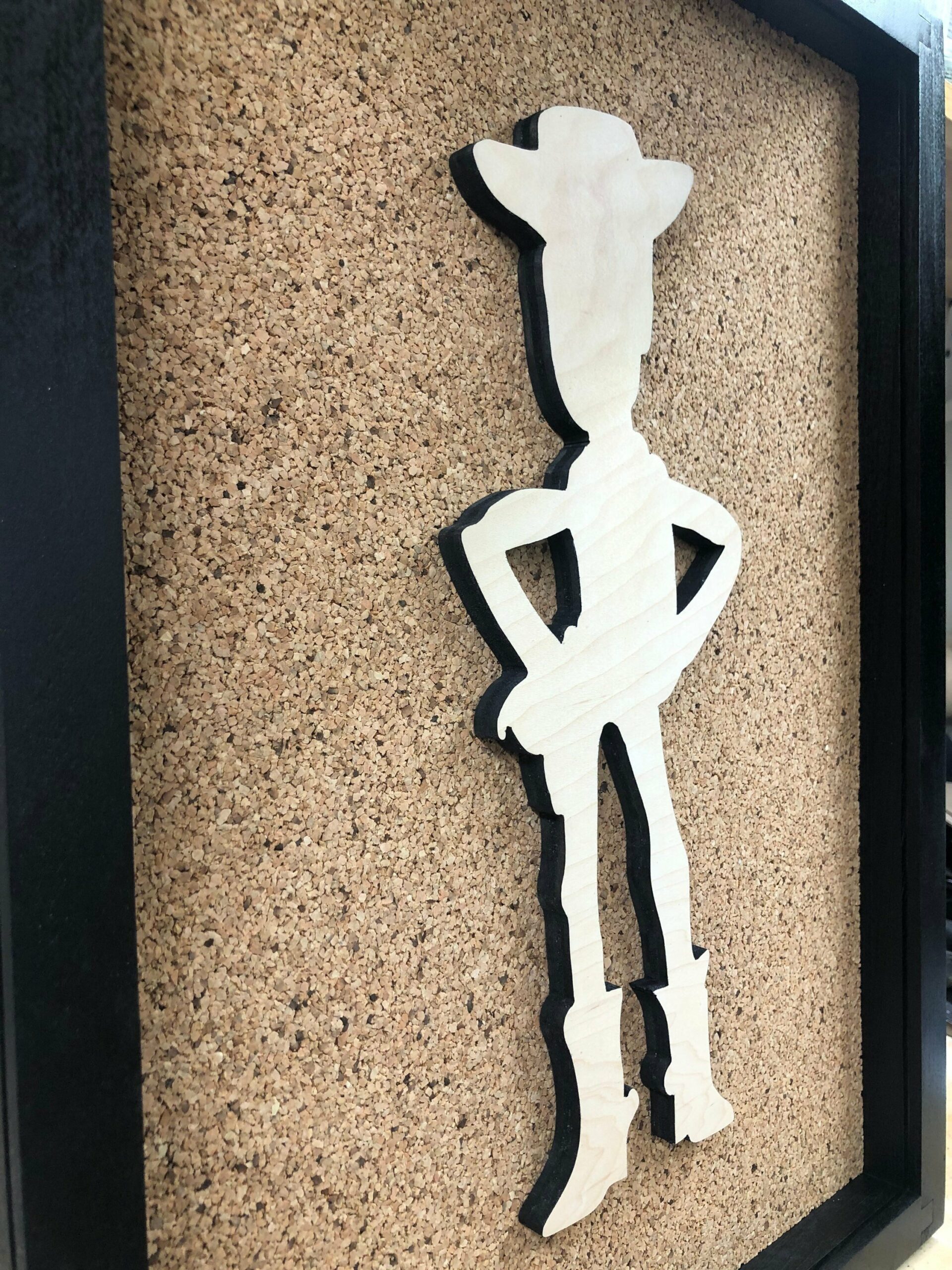 Disney Pixar Inspired Pin Display Shadowbox (Sheriff Woody), Corkboard, Cork Display