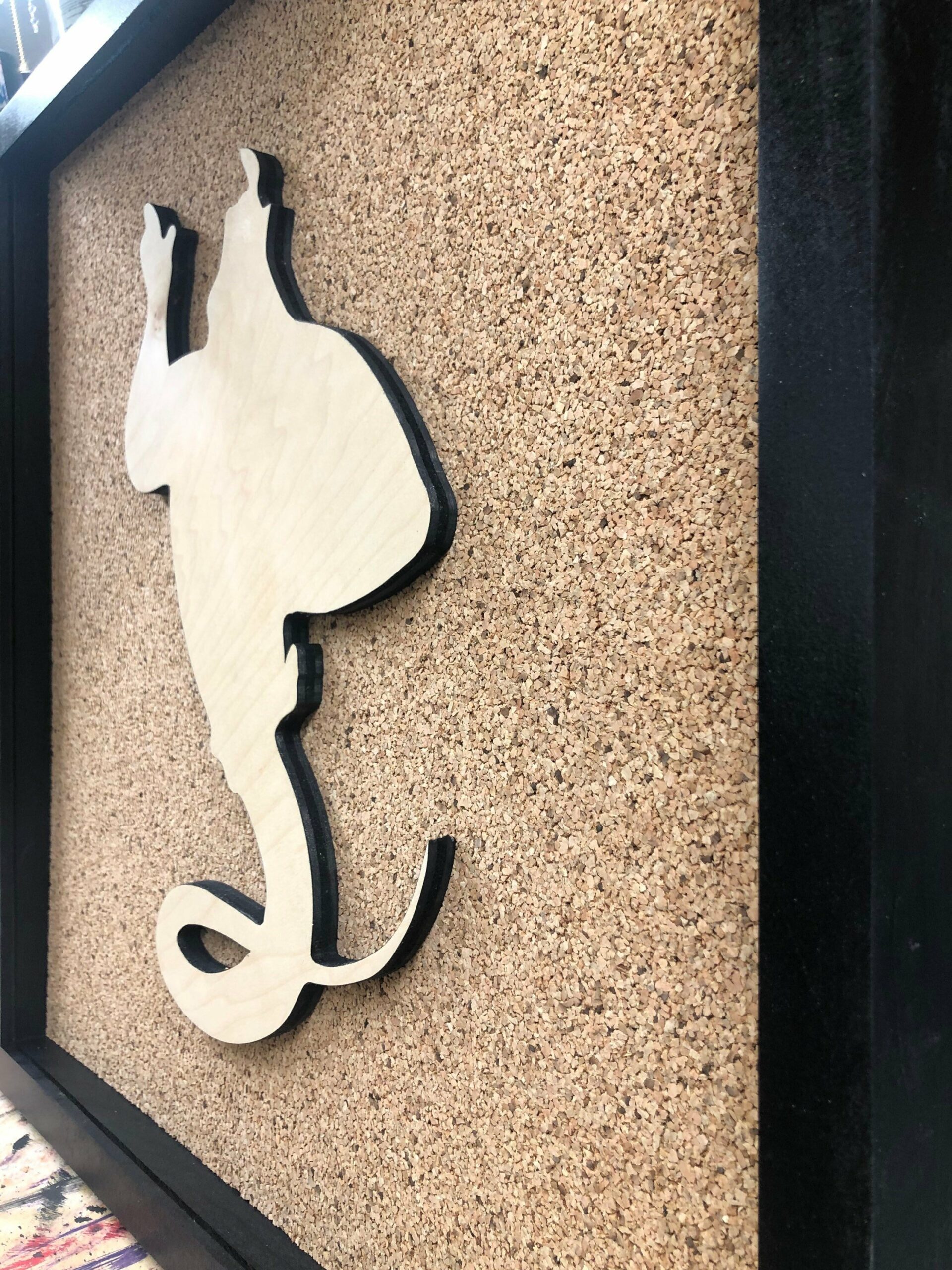 Disney Inspired Pin Display Shadowbox (Genie), Corkboard, Cork Display