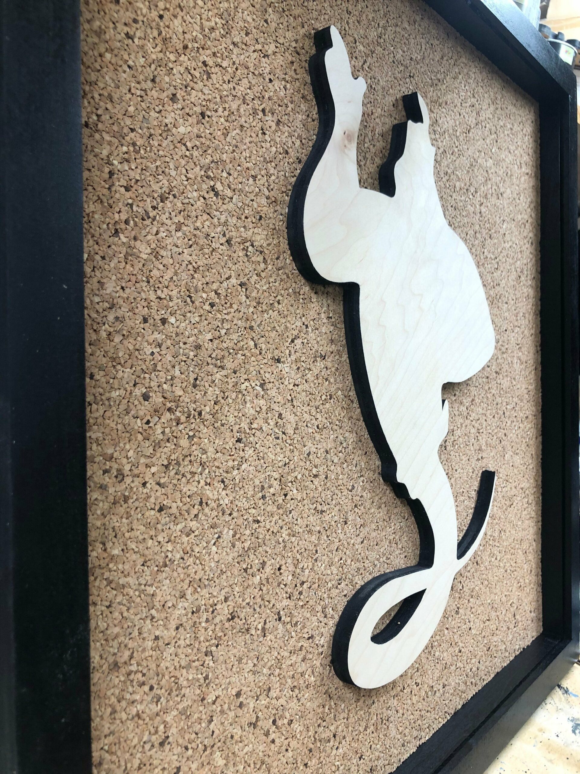 Disney Inspired Pin Display Shadowbox (Genie), Corkboard, Cork Display