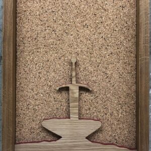 Disney Inspired Pin Display Shadowbox (Sword in the Stone), Corkboard, Cork Display