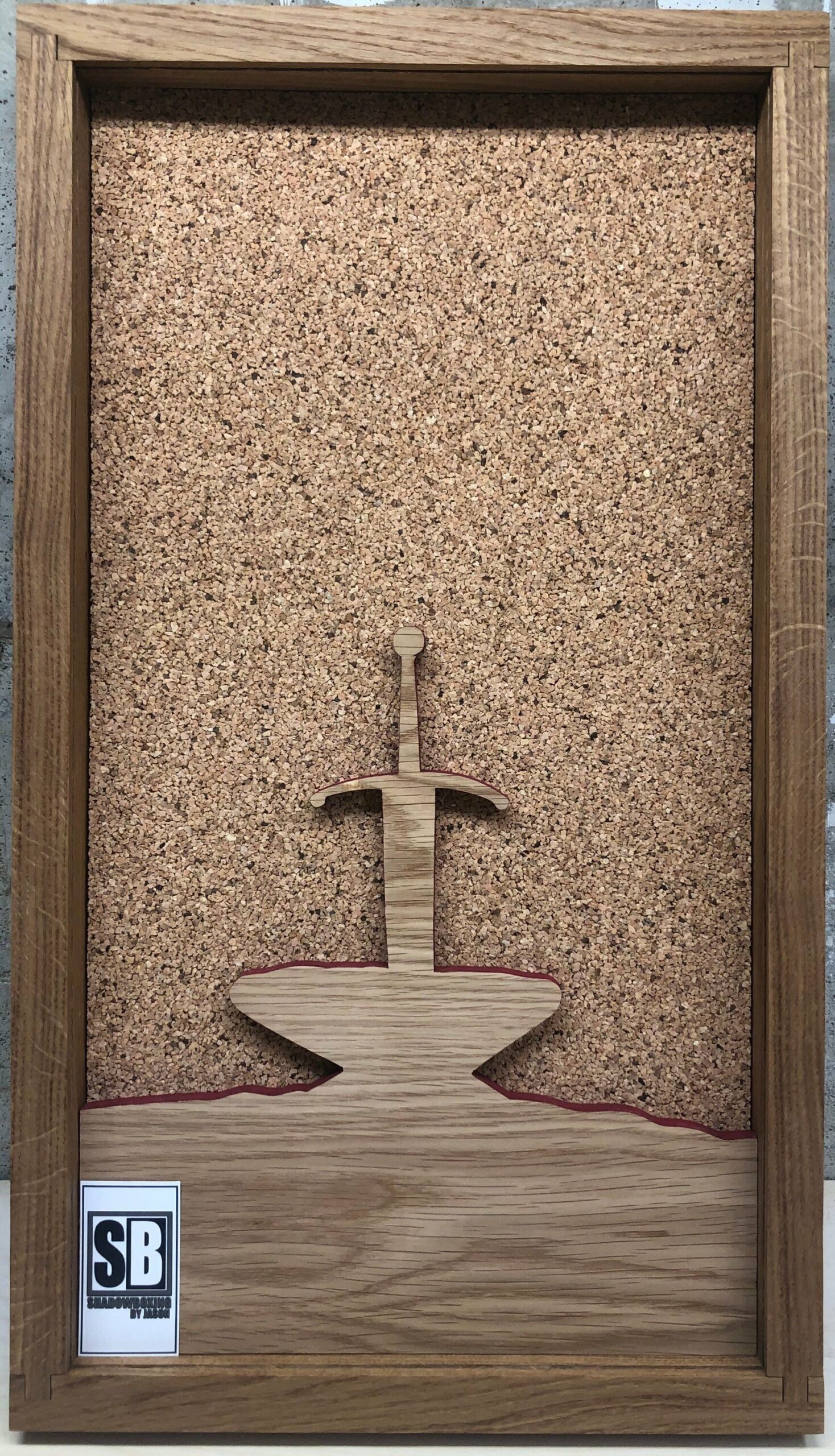 Disney Inspired Pin Display Shadowbox (Sword in the Stone), Corkboard, Cork Display
