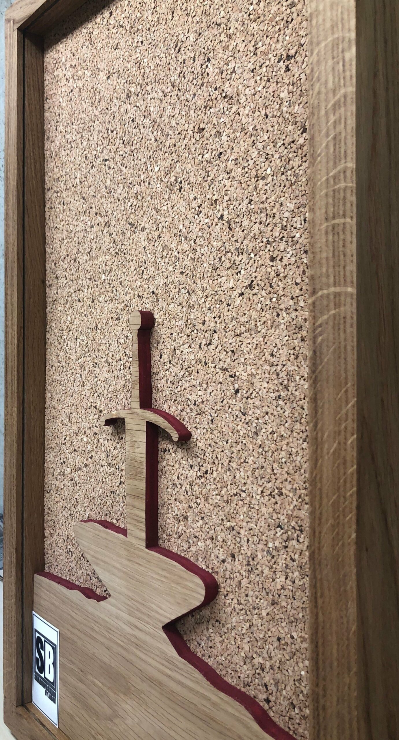 Disney Inspired Pin Display Shadowbox (Sword in the Stone), Corkboard, Cork Display