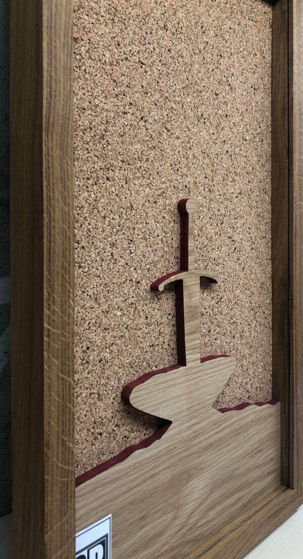 Disney Inspired Pin Display Shadowbox (Sword in the Stone), Corkboard, Cork Display